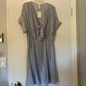 Striped Blue & White Dress